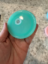 Load image into Gallery viewer, SALE!! 50 total! Colored lids for 16oz frosted beer can glasses. Mint/pink/yellow/blue