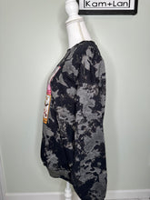 Load image into Gallery viewer, Large Tarot cards ghosts unisex black/grey crewneck