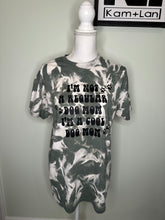 Load image into Gallery viewer, Medium I’m a cool dog mom unisex bleached dark green tshirt