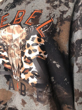 Load image into Gallery viewer, XL Rebel Babe skull unisex black/grey/browns crewneck