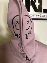 Load image into Gallery viewer, XL overstimulated moms club design on front or on back stunning light purple unisex hoodie.
