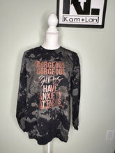 Load image into Gallery viewer, Medium, XL & 3XL black/dark grey Gorgeous gorgeous girls have anxiety attacks bleached unisex crewneck black/grey