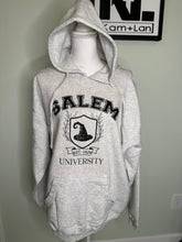 Load image into Gallery viewer, SALE! XL Salem university unisex hoodie in oatmeal/ grey color
