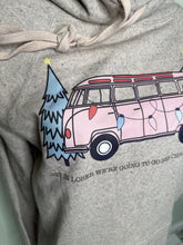 Load image into Gallery viewer, SALE: Large Hippie van get in loser we are going to see Christmas lights heather pink womens cowlneck
