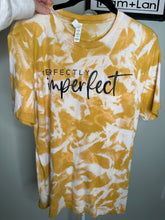 Load image into Gallery viewer, SALE: large perfectly imperfect bleached tshirt yellow
