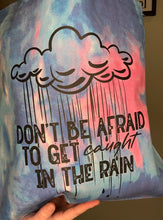 Load image into Gallery viewer, Tote bag; dont be afraid to get caught in the rain  cotton candy blue and pink
