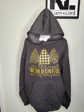 Load image into Gallery viewer, Custom grey holiday hoodie large
