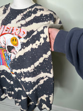 Load image into Gallery viewer, SALE: XL weird bleached unisex dark grey crewneck weird skull ufo
