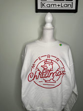 Load image into Gallery viewer, SALE- Large , Merry Christmas unisex white crewneck
