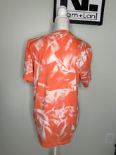 Load image into Gallery viewer, XL we are the weirdos custom orange bleached tshirt
