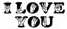 Load image into Gallery viewer, I Love You Sign Language Hands SVG file, Sign Language Love SVG, Love SVG, Silhouette Cameo, Cricut Cut File, I Love You digital file
