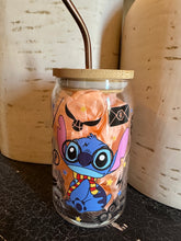 Load image into Gallery viewer, Stitch HP Design 16oz iced coffee glass
