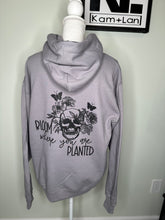 Load image into Gallery viewer, Med, XL, 2XL plain stone colored bloom where you are planted  unisex hoodie
