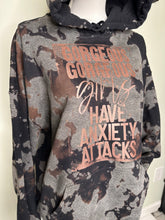 Load image into Gallery viewer, 5X Gorgeous gorgeous girls have anxiety attacks bleached unisex hoodie black/grey/rust/browns
