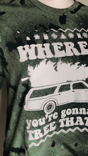 Load image into Gallery viewer, Flawed yet worthy: Large custom holiday bleached tshirt in a deep green
