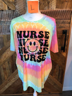 Medium & large Nurse Nurse Nurse unisex pre-tie dye tshirt