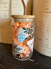 Load image into Gallery viewer, Boho Western Design 16oz iced coffee glass
