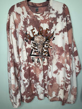 Load image into Gallery viewer, XL &amp; 3XL Rebel Babe Cowhide cow print style sweatshirt (shades of brown/greys/tans/white/pinks) custom bleached unisex crewneck sweatshirt
