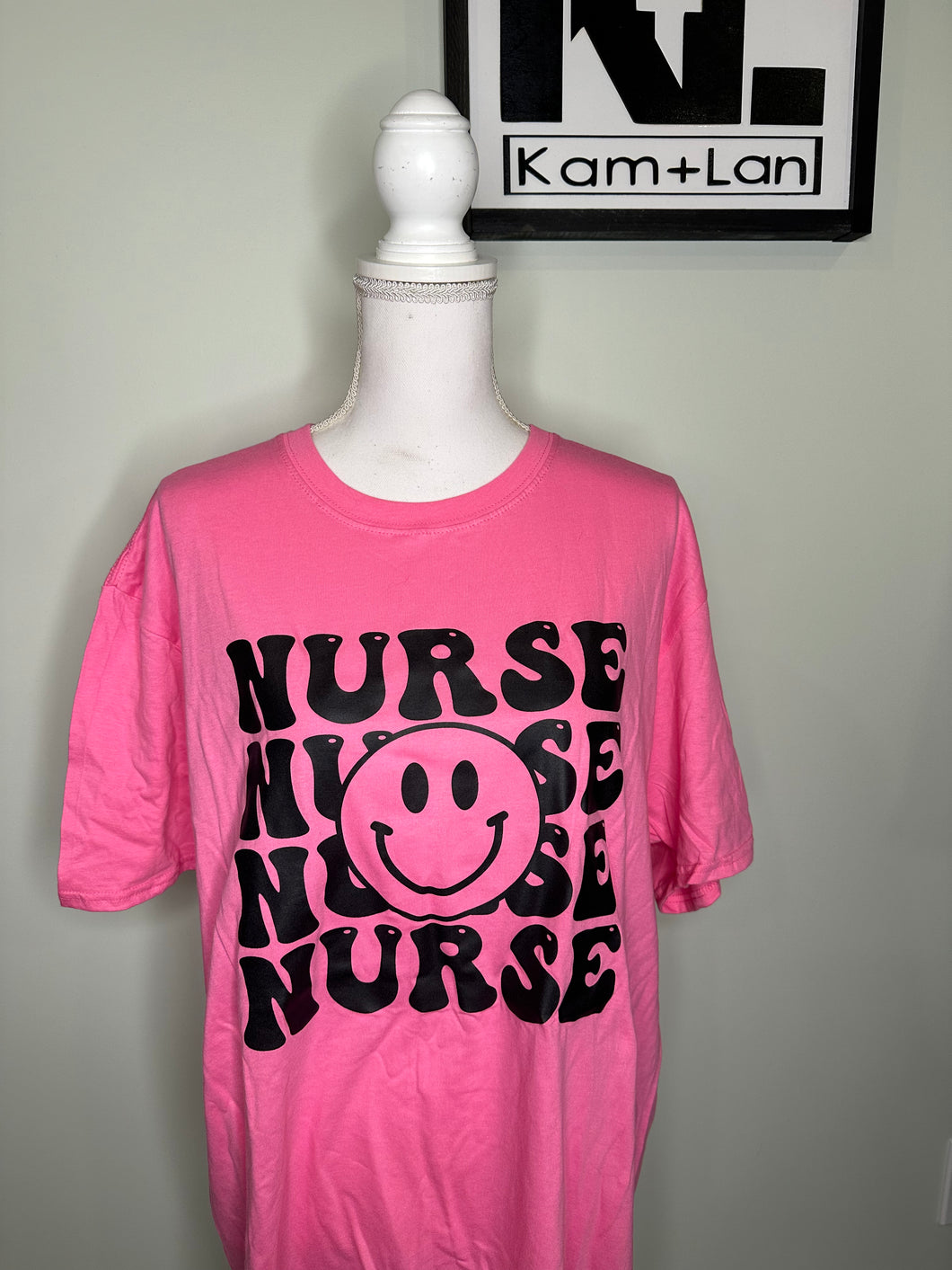 XLarge Nurse Nurse Nurse unisex bright pink tshirt